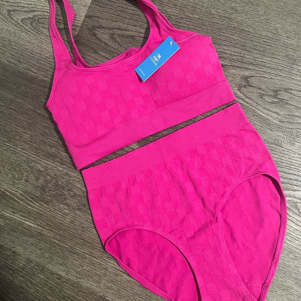 Cupshe Pink Swim Set-NEW